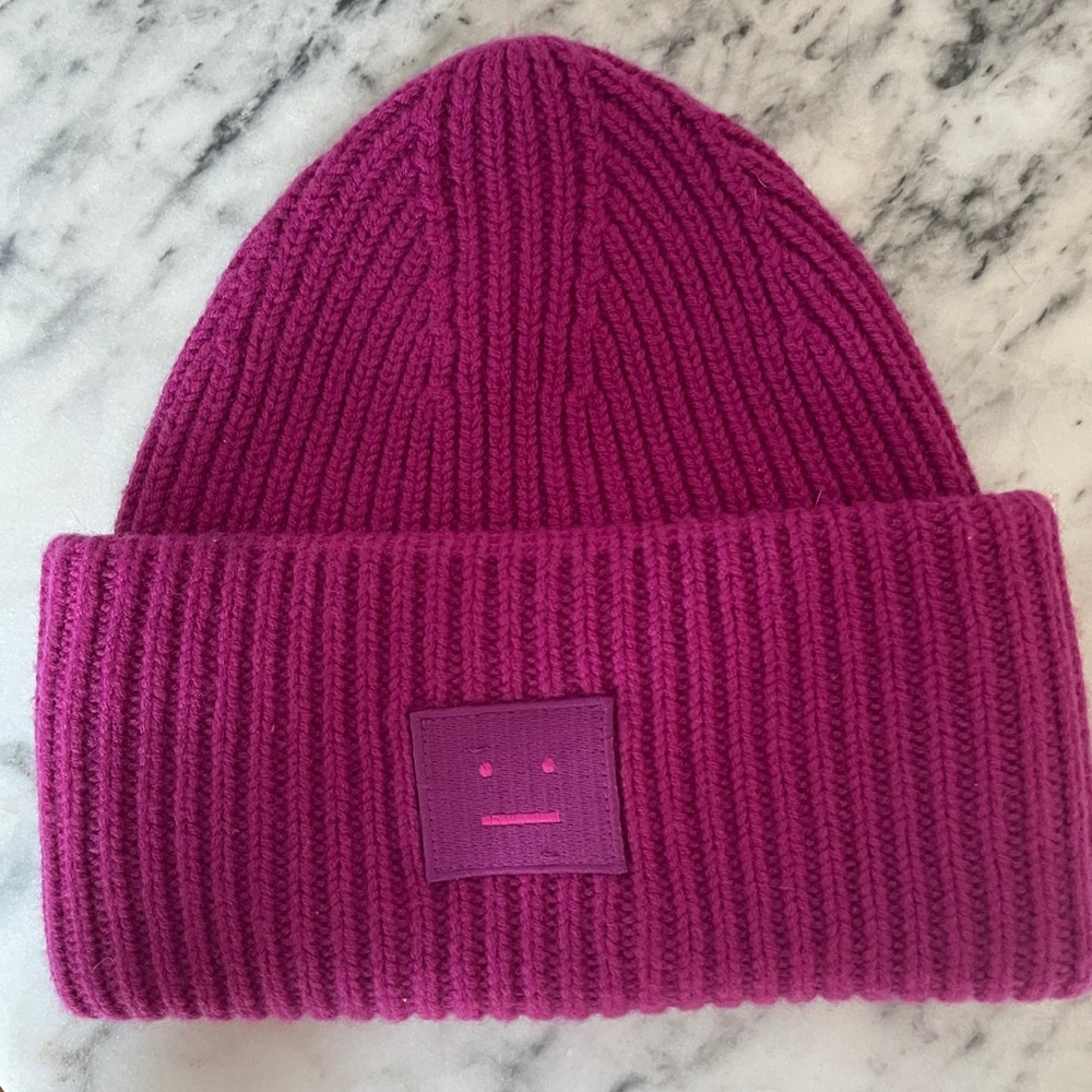 Acne Studios Ribbed Wool Beanie Hat